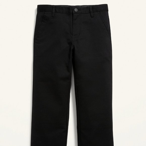 Old Navy straight uniform pants for boys, black, regular 16 - Picture 1 of 4